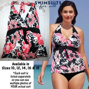 NWT in Package Shore Club Tie Front Tankini Top